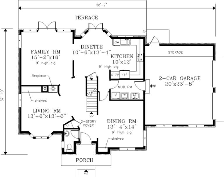 House Plan House Plan #587 Drawing 1