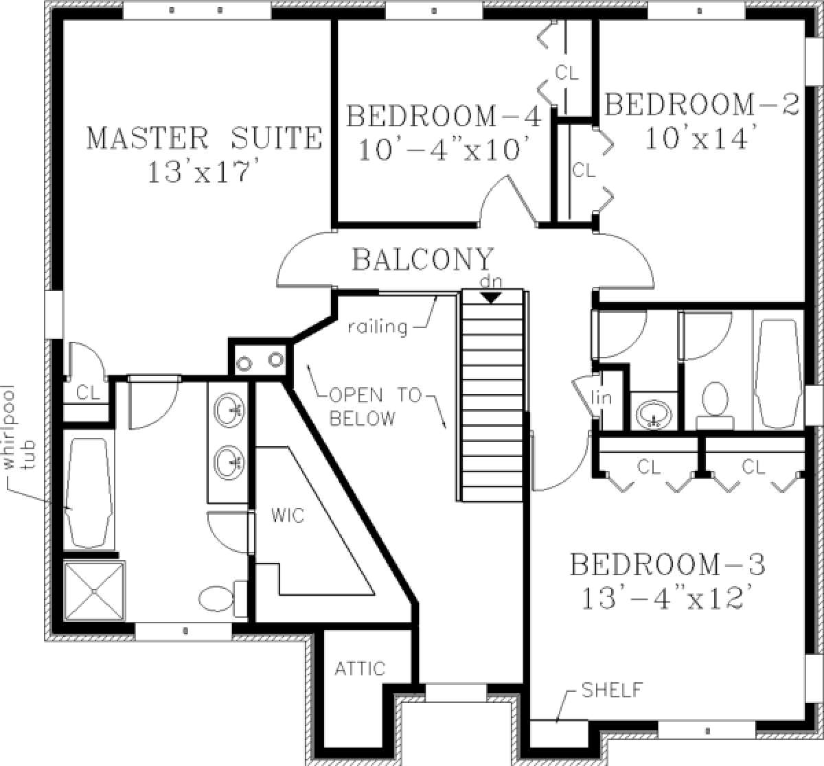 Floorplan 2 for House Plan #033-00118