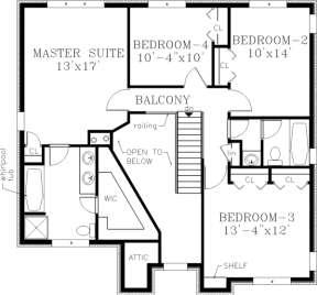 Floorplan 2 for House Plan #033-00118