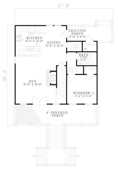 Floorplan 1 for House Plan #110-00807