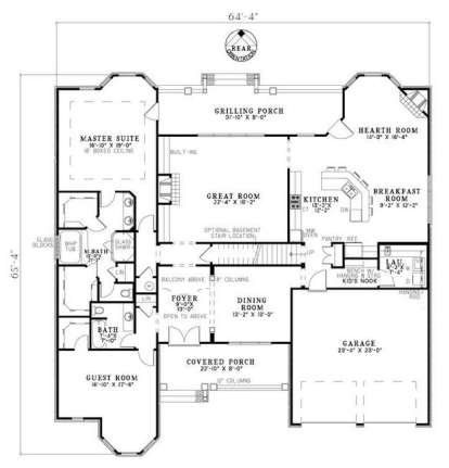 Floorplan 1 for House Plan #110-00809