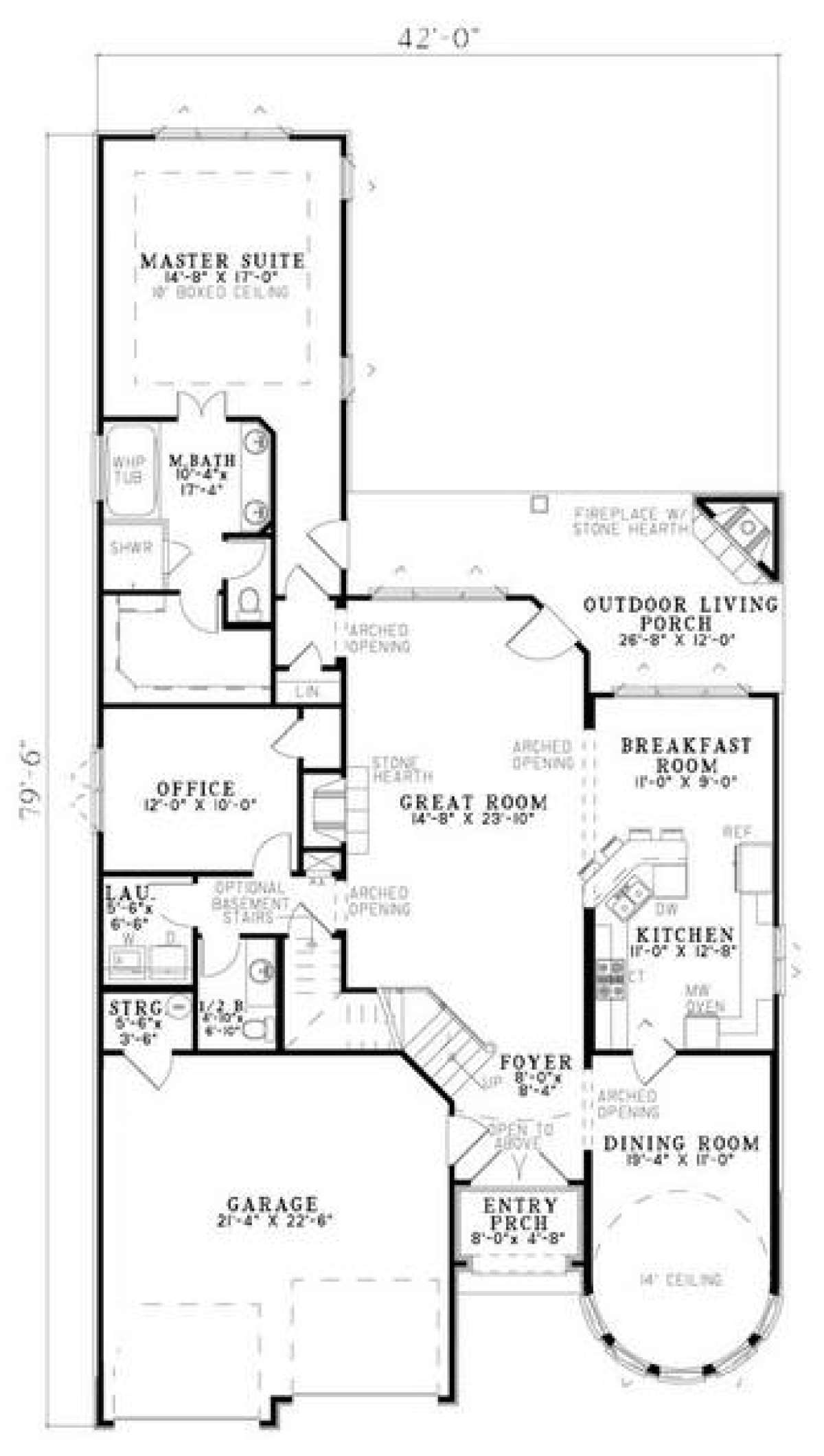 Main Floor for House Plan #110-00810