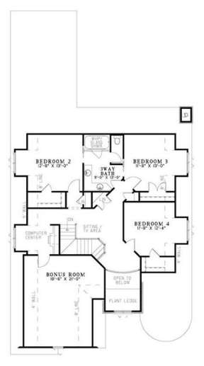 Second Floor for House Plan #110-00810