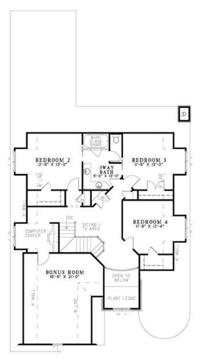 Second Floor for House Plan #110-00810