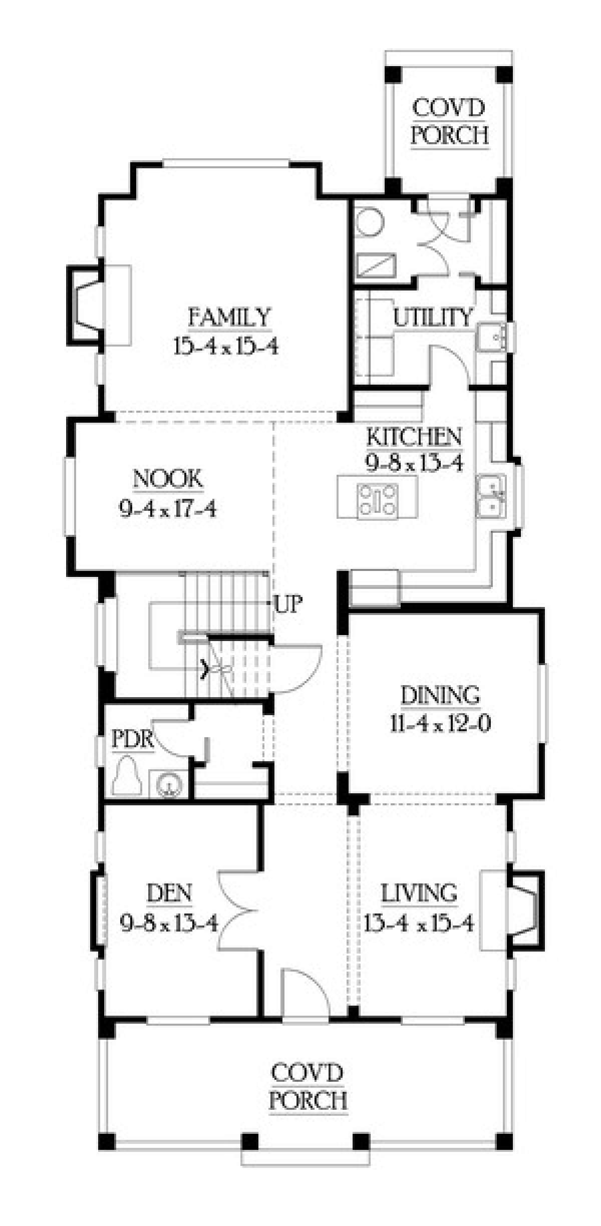 Floorplan 1 for House Plan #341-00003