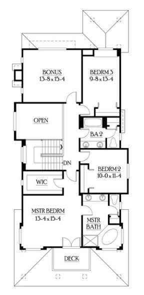 Floorplan 2 for House Plan #341-00003