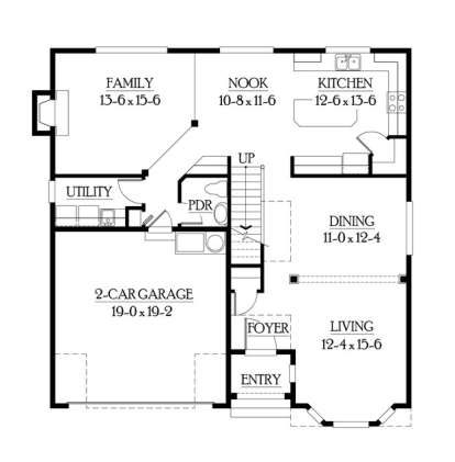 Floorplan 1 for House Plan #341-00005