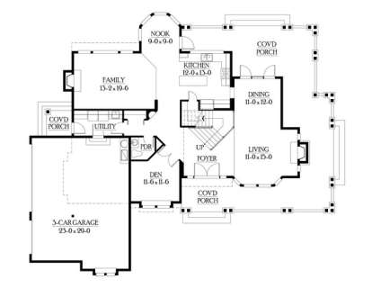 Floorplan 1 for House Plan #341-00006