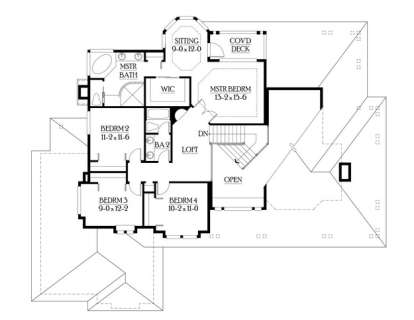 Floorplan 2 for House Plan #341-00006