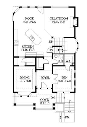 Floorplan 2 for House Plan #341-00008