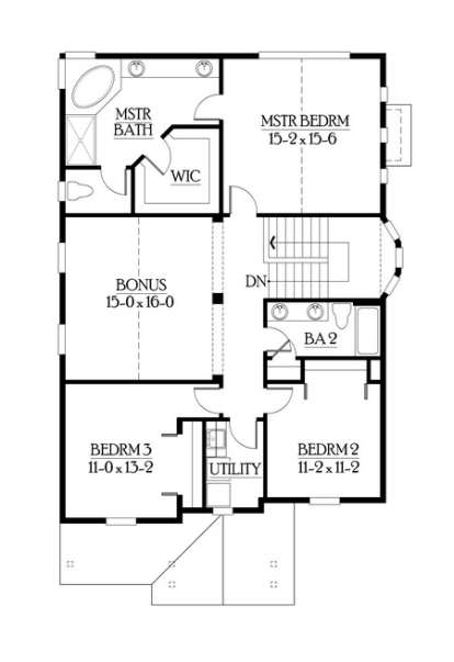 Floorplan 3 for House Plan #341-00008