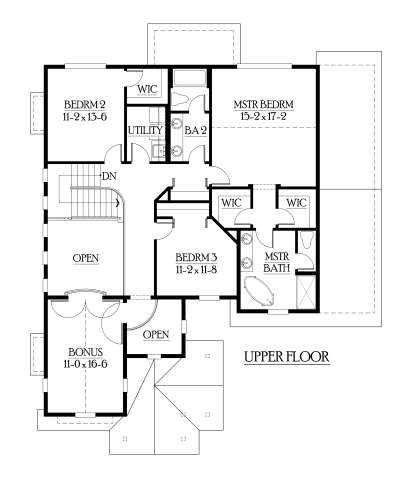 Floorplan 2 for House Plan #341-00009