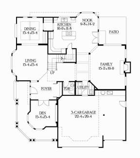 Floorplan 1 for House Plan #341-00011