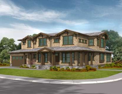 Craftsman House Plan #341-00013 Elevation Photo