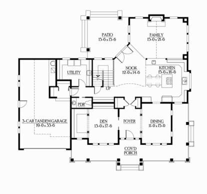 Floorplan 1 for House Plan #341-00013