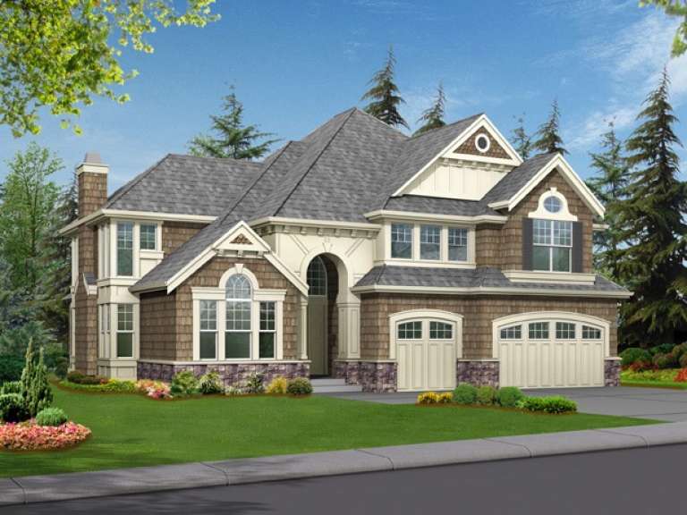 Luxury House Plan #341-00016 Elevation Photo