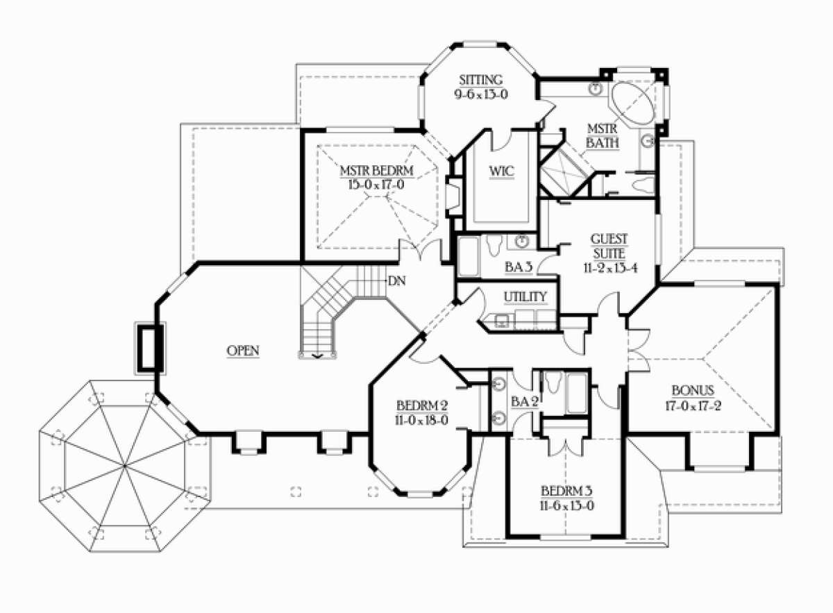 Floorplan 2 for House Plan #341-00018
