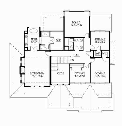 Floorplan 3 for House Plan #341-00022