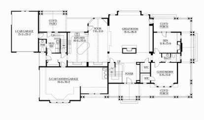 Floorplan 1 for House Plan #341-00023