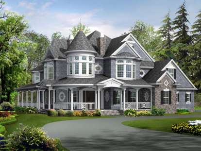 Luxury House Plan #341-00025 Elevation Photo