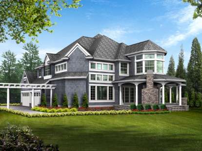 Luxury House Plan #341-00025 Elevation Photo