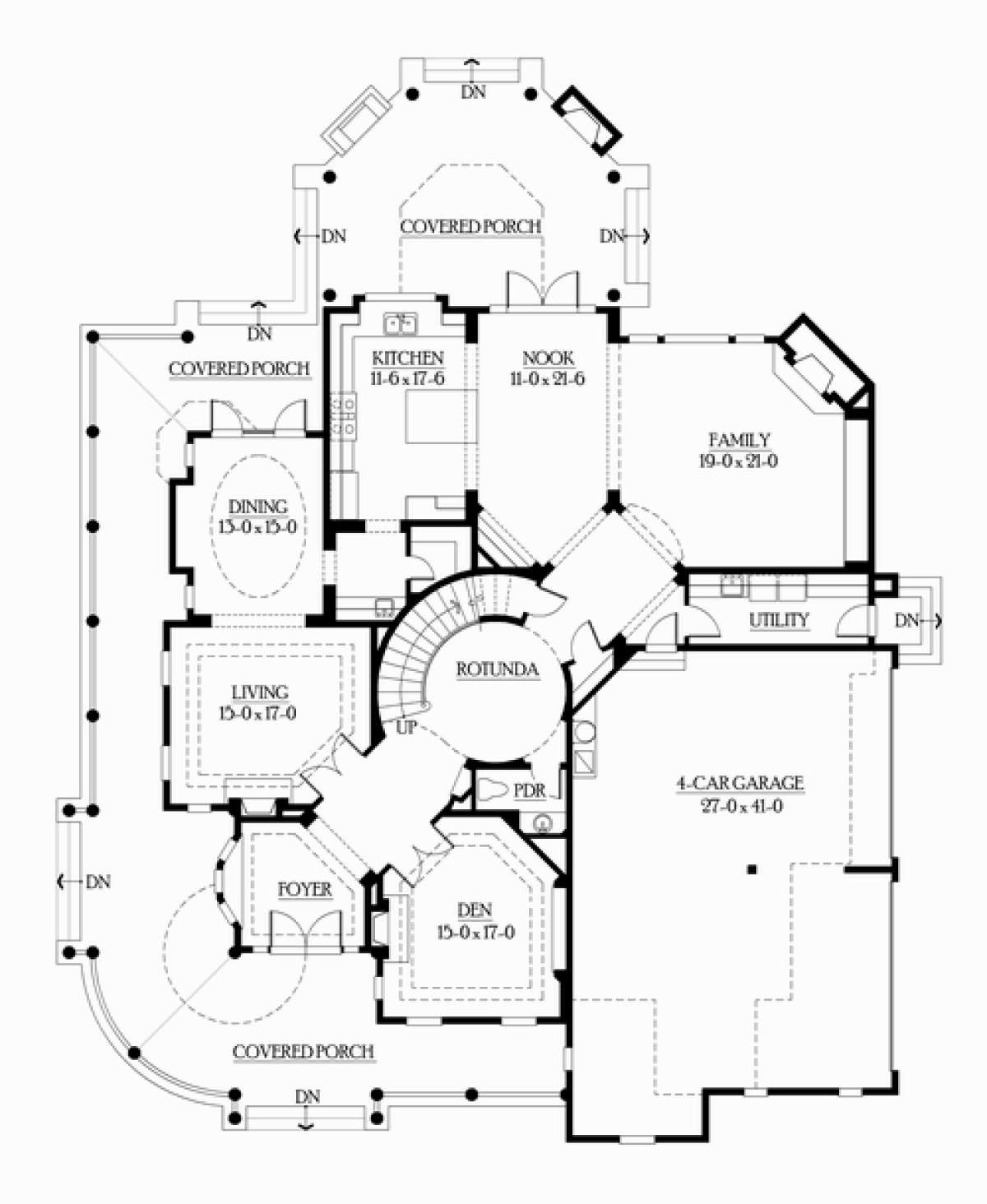 Floorplan 1 for House Plan #341-00025