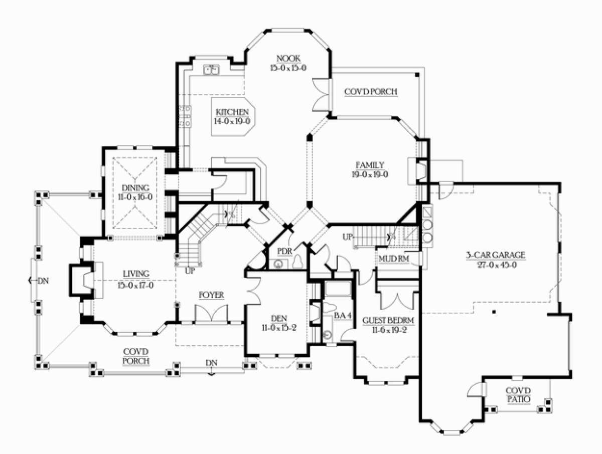 Floorplan 1 for House Plan #341-00026