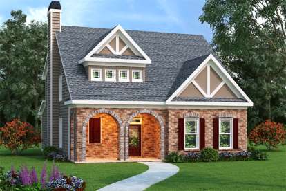 Tudor House Plan #009-00042 Elevation Photo