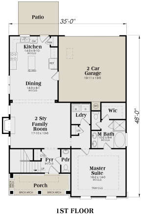 Main Floor for House Plan #009-00042