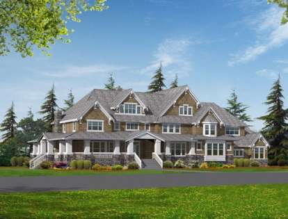 Luxury House Plan #341-00027 Elevation Photo