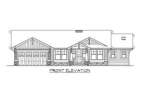 Craftsman House Plan #341-00029 Elevation Photo