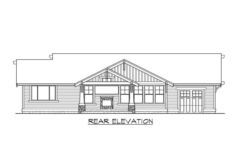 Craftsman House Plan #341-00029 Elevation Photo
