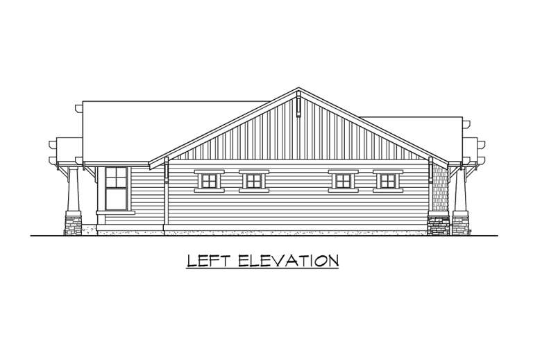 Craftsman House Plan #341-00029 Elevation Photo