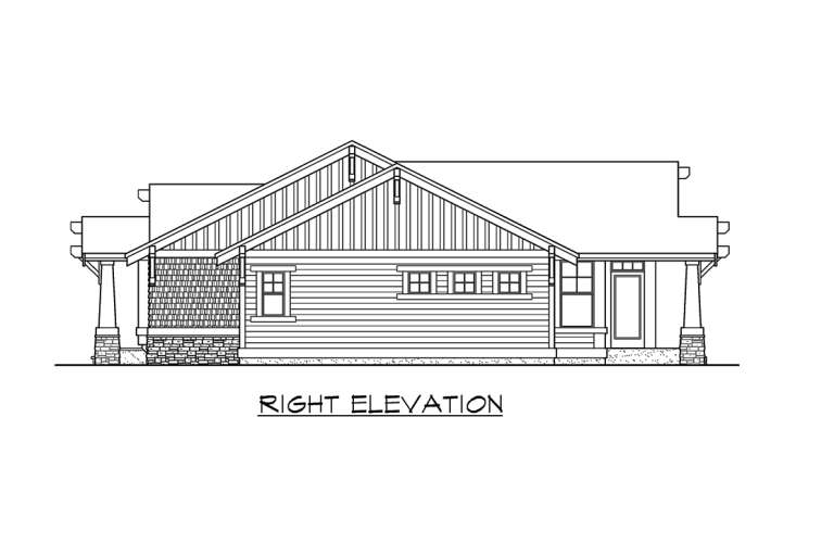 Craftsman House Plan #341-00029 Elevation Photo