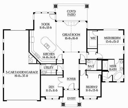 Main Floor for House Plan #341-00029