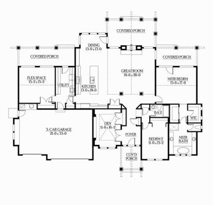 Floorplan 1 for House Plan #341-00030