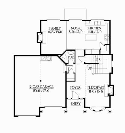 Floorplan 1 for House Plan #341-00032