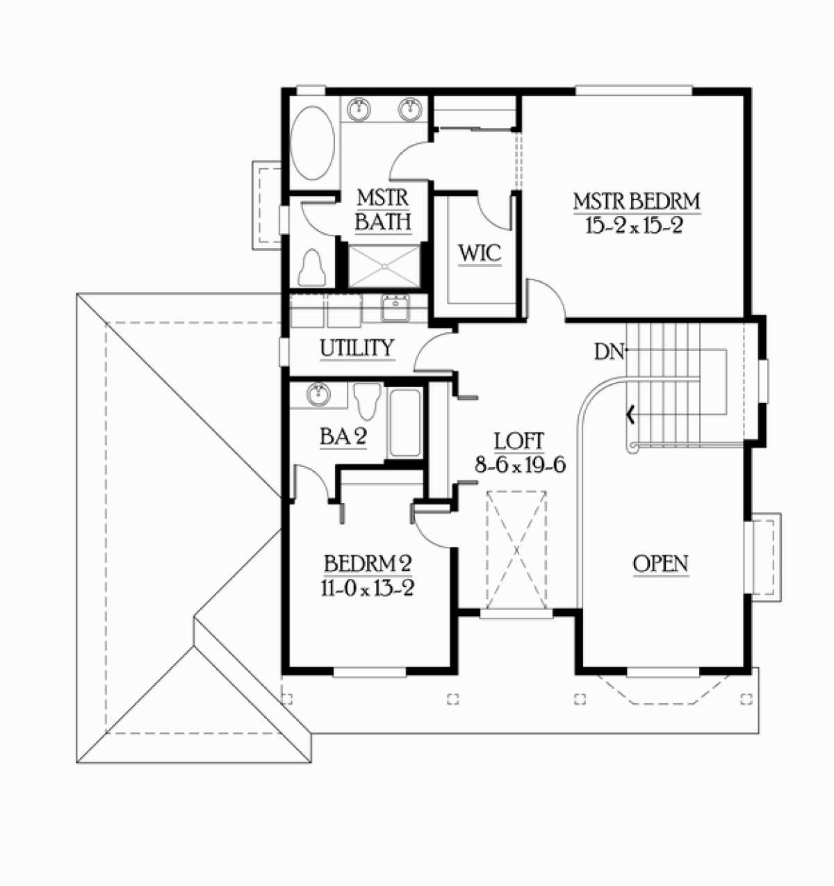 Floorplan 2 for House Plan #341-00032