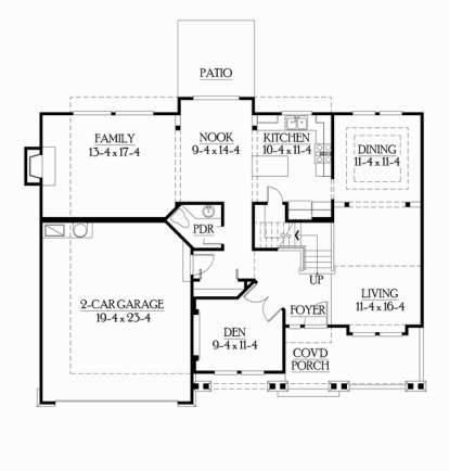 Floorplan 1 for House Plan #341-00034