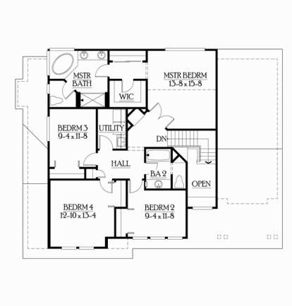 Floorplan 2 for House Plan #341-00034
