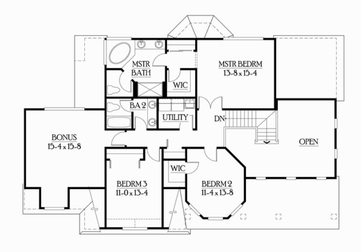 Floorplan 2 for House Plan #341-00035