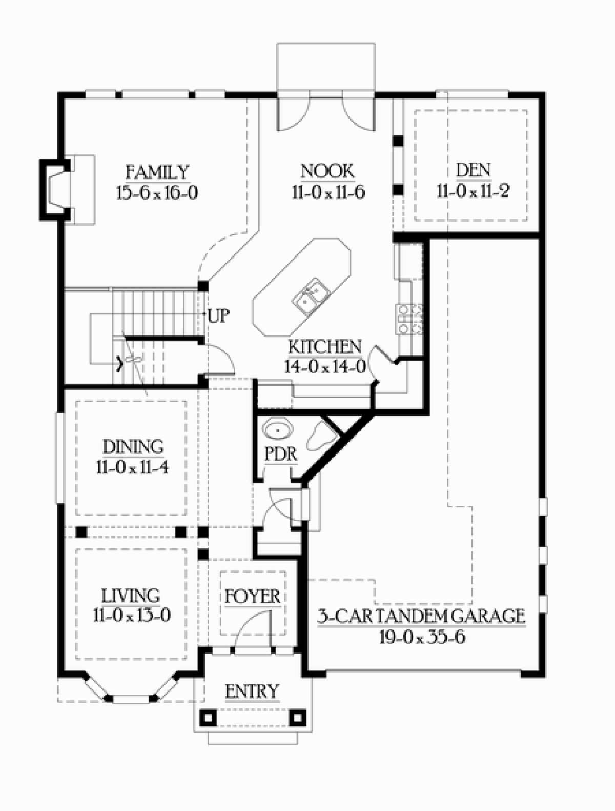 Floorplan 1 for House Plan #341-00039
