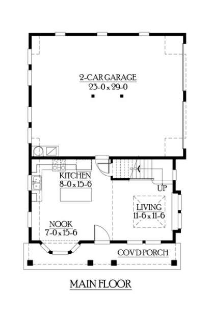Floorplan 1 for House Plan #341-00043