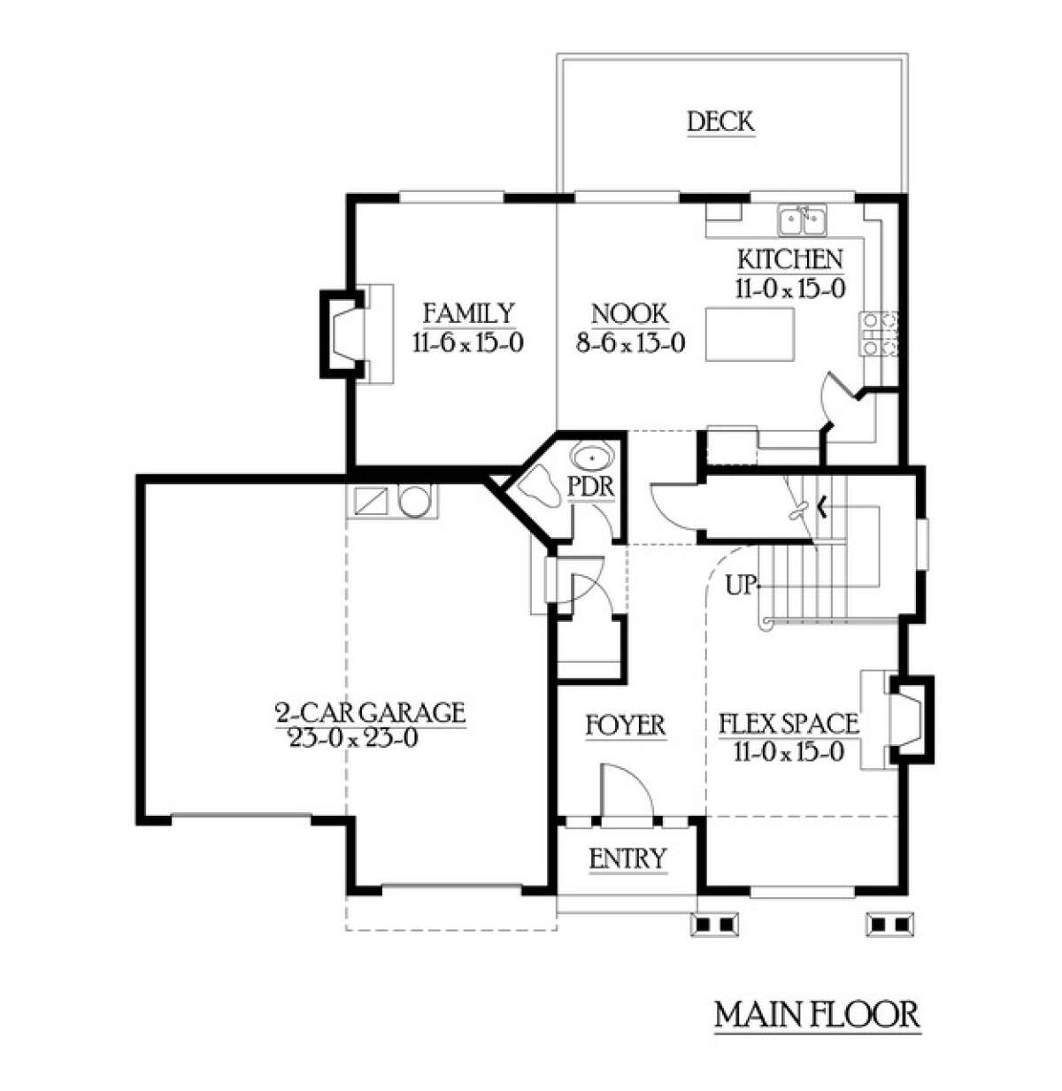 Floorplan 1 for House Plan #341-00050