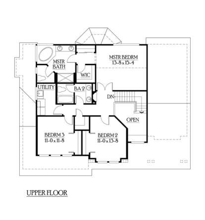 Floorplan 2 for House Plan #341-00052