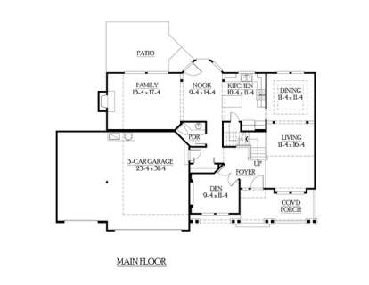 Floorplan 1 for House Plan #341-00053