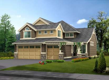 Country House Plan #341-00055 Elevation Photo