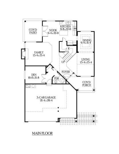 Floorplan 1 for House Plan #341-00055