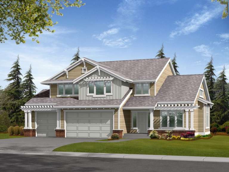 Northwest House Plan #341-00057 Elevation Photo