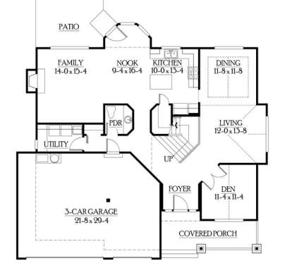 Floorplan 1 for House Plan #341-00058